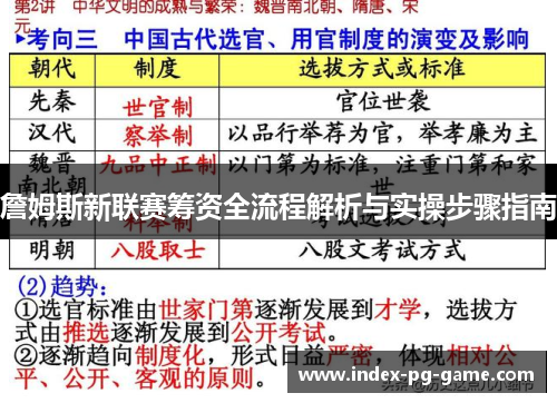 詹姆斯新联赛筹资全流程解析与实操步骤指南